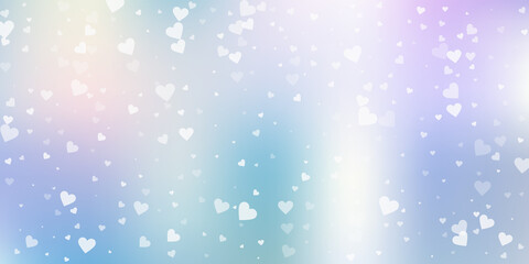 White heart love confettis. Valentine's day fallin