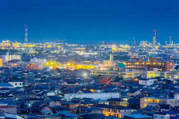四日市の工場夜景
