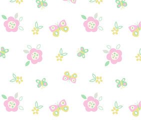 Seamless nursery pattern, vector illustration. Can be used for baby bedding, wallpaper, nursery decor, baby shower invitation card, kids room decor.