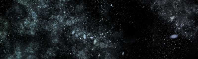 abstract space, colorful nebula, stars and sky