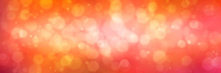 Fototapeta premium Rot Oranger Hintergrund mit Bokeh Effekt als Panorama