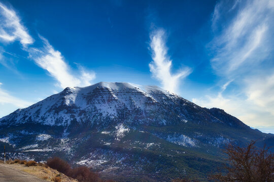 Snowy Mountain Of La Sagra, Granada, Spain