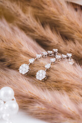 Studio shoot of  diamond jewelry 