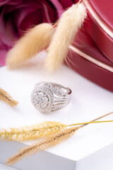 Studio shoot of  diamond jewelry 