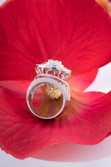 Studio shoot of  diamond jewelry 