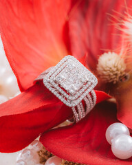 Studio shoot of  diamond jewelry 