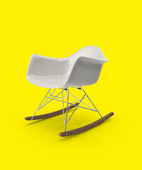 White armchair isolated on white