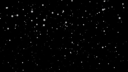Naklejka na ściany i meble falling snow flakes on black background