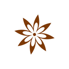 star anise logo icon design template vector