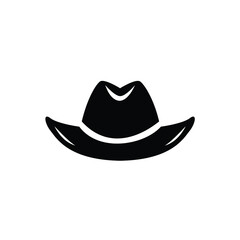 cowboy or sheriff hat western country culture logo design vector