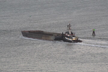 barge in the harbor