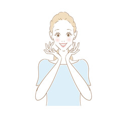 女性表情 嬉しい