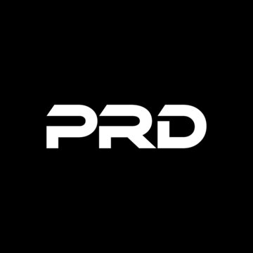 PRD letter logo design with black background in illustrator, vector logo modern alphabet font overlap style. calligraphy designs for logo, Poster, Invitation, etc.	