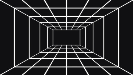Abstract Square Lines Infinity Black And White Background