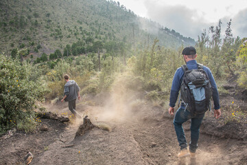 Trekking to Acatenango volcano, Guatemala