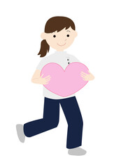 ハートを持ち，真心込めてお手伝いするリハビリテーション職員（作業療法士, 理学療法士, 言語聴覚士）