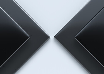 Abstract background black and white futuristic style. 3D scene.