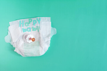 Baby light diapers with the inscription 