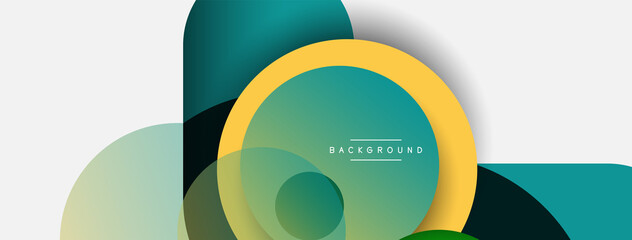 Creative geometric wallpaper. Minimal abstract background. Circles composition vector illustration for wallpaper banner background or landing page