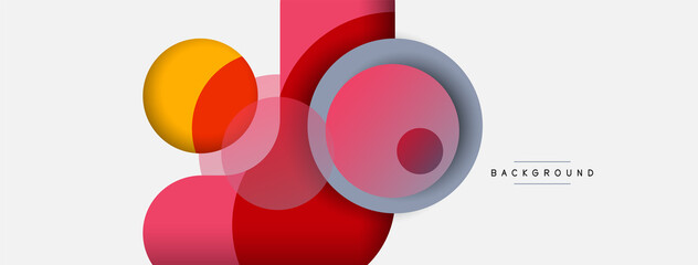 Circle and round shapes abstract background. Vector illustration for wallpaper banner background or landing page