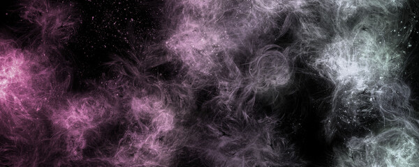 abstract space, colorful nebula, stars and sky