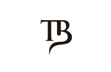 initial TB logo design vector