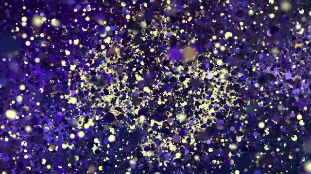 Zodiac sign Pisces a symbol of the constellation of bright stars of the horoscope. Abstract animation consisting of many particles of the zodiac sign transition from the stars to its symbol.