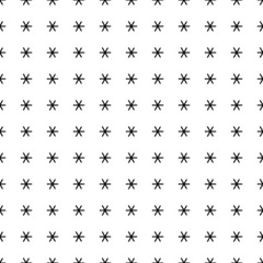 Square seamless background pattern from black astrological sextile symbols. The pattern is evenly filled. Vector illustration on white background