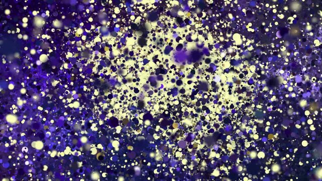 Zodiac sign Taurus a symbol of the constellation of bright stars of the horoscope. Abstract animation consisting of many particles of the zodiac sign transition from the stars to its symbol.