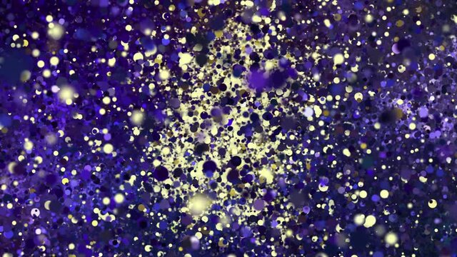 Zodiac sign Virgo a symbol of the constellation of bright stars of the horoscope. Abstract animation consisting of many particles of the zodiac sign transition from the stars to its symbol.