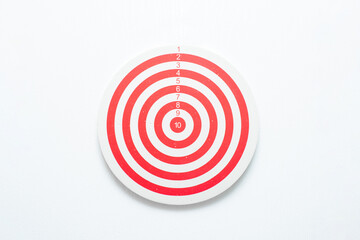 dartboard with arrow. creative concept idea for success with focus point on target to the winner in...