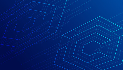 Abstract lines and dots connect background. Technology connection digital data and big data concept.