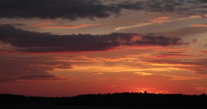 romantic summer sunset time lapse video