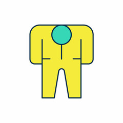 Filled outline Beekeeper costume icon isolated on white background. Special protective uniform. Vector