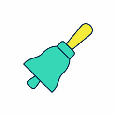 Filled outline Ringing bell icon isolated on white background. Alarm symbol, service bell, handbell sign, notification symbol. Vector