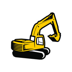 Excavator can be use for icon, sign, logo and etc