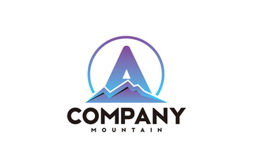logo A ,initial design inspiration with mountain logo