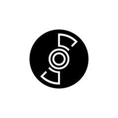 dvd vector icon. computer component icon solid style. perfect use for logo, presentation, website, and more. simple modern icon design solid style