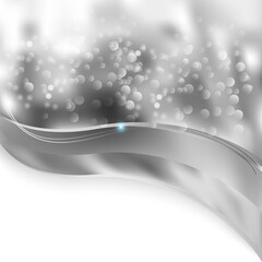 Grey and White Wave Powerpoint Background Graphic - 475807750