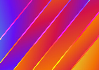 Red Orange and Blue Gradient Shiny Diagonal Lines Background - 475807903