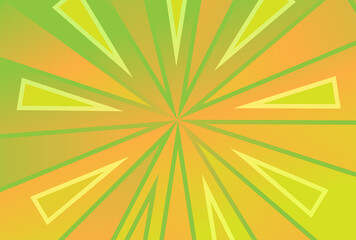 Orange and Green Gradient Starburst Background - 475807930