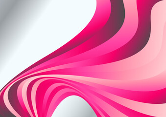 Abstract Pink and Beige Gradient Wave Background