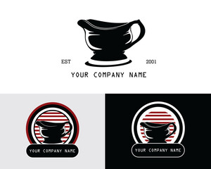 Silhouette cup logo collection set