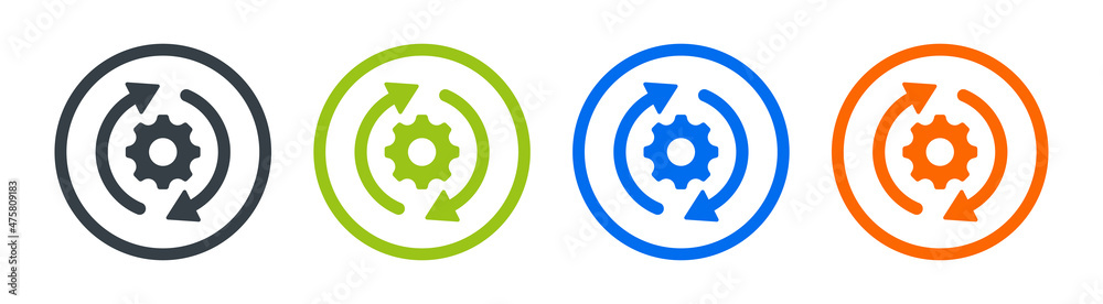 Poster update maintenance icon. implementation symbol vector illustration.