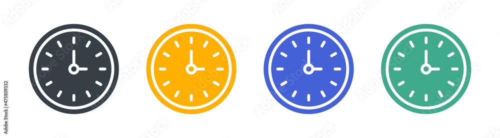Poster time clock icon design. wall clock icon vector illustration.