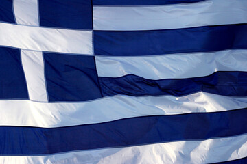Closeup of the greek flag