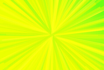 Abstract Green and Yellow Radial Sunburst Background Illustration