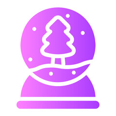 christmas globe gradient icon