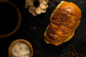 Toast with sugar topping