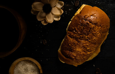 Toast with sugar topping
